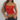 RED TANK TOP WITH YELLOW TRIM COTTON PRINT CASUAL