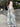 RIPPED DENIM JEANS HIGH WAIST LONG LENGTH