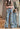 RIPPED WIDE-LEG DENIM JEANS BLUE PUNK FRAYED STYLE