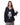 ROSE PRINT SWEATER DISTRESSED BLACK KNIT FRAYED HEM