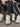 ROUND TOE HIGH SNEAKERS GRAY AND WHITE PAIR