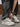 ROUND TOE HIGH SNEAKERS GRAY AND WHITE PAIR