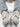 ROUND TOE HIGH SNEAKERS GRAY AND WHITE PAIR