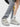 ROUND TOE HIGH SNEAKERS GRAY AND WHITE PAIR