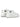 ROUND TOE SNEAKERS - WHITE LEATHER WITH GRAY SOLES - TOE BOARD SHOES