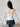 RUFFLE TOP BLUE JEANS OUTFIT FABRIC TEXTURE