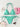 SOLID COLOR BIKINI SET WITH CLASSIC HALTER NECK AND LINING TEXTURE