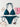 SOLID COLOR BIKINI SET WITH CLASSIC HALTER NECK AND LINING TEXTURE