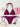 SOLID COLOR BIKINI SET WITH CLASSIC HALTER NECK AND LINING TEXTURE