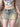 STAR DENIM MINI SKIRT DISTRESSED COTTON BLEND