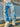 STAR PATTERN LOOSE JEANS RAW WASH FINISH