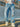 STAR PATTERN LOOSE JEANS RAW WASH FINISH