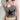 STAR PRINT HALTER CROP TOP GRAY ADJUSTABLE TIE STRAPS
