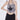 STAR PRINT HALTER CROP TOP GRAY ADJUSTABLE TIE STRAPS