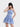 STRAPLESS RUFFLED DRESS - BLUE AND WHITE - PERFECT FIT SIZE GUIDE