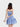 STRAPLESS RUFFLED DRESS - BLUE AND WHITE - PERFECT FIT SIZE GUIDE