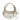 STRIPED BEIGE CASUAL TOTE STYLE NYLON SHOULDER BAG