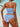 STRIPED BIKINI SET BLUE WHITE HIGH STRETCH FABRIC TEXTURE