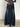 STUDDED BELT DENIM MAXI SKIRT STRETCH COTTON