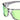 SUNGLASSES: CLEAR FRAME GREEN LENS PORTABLE EYEWEAR