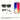 SUNGLASSES TRIO: BLACK FRAMES, DECORATIVE EYEWEAR