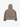 TAUPE HOODED PUFFER JACKET WITH OVERSIZED DROPPED SHOULDER DESIGN