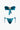 TEAL METALLIC BIKINI WITH STARFISH DETAIL - GLITTER HOLIDAY SWIMWEAR
