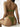 THREE-PIECE OLIVE GREEN HALTER MICRO BIKINI WITH PADDED CUPS AND ADJUSTABLE TIES