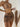 THREE-PIECE SWIMSUIT SET - TAN AND BLACK BIKINI SET WITH MATCHING SKIRT