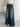 TIE DYE FLARED JEANS WOVEN COTTON BLEND