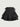 TIERED SKIRT BLACK RUFFLE HEM CROSS ELEGANT STYLE