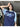 TWO-TONE T-SHIRT WITH BLUE RAGLAN - KOREAN VINTAGE Y2K STYLE