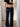 VELOUR FLARE LEG PANTS HEART PRINT