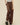 VINTAGE-INSPIRED BROWN JEANS WITH HEART-SHAPED BACK POCKET