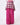 VIVID PINK WIDE-LEG PANTS WITH PLAID OVERLAY