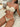 WHITE CHARM BIKINI SET SOLID COLOR FABRIC TEXTURE