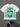 WHITE CREW NECK T-SHIRT WITH GREEN MONSTER GRAPHIC