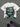 WHITE CREW NECK T-SHIRT WITH GREEN MONSTER GRAPHIC