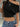 WHITE DROP SHOULDER CROP TOP SOLID COLOR