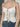 WHITE EYELET HALTER TOP WITH SLIM FIT V-NECK DESIGN