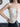 WHITE EYELET HALTER TOP WITH SLIM FIT V-NECK DESIGN