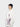 WHITE HOODED SWEATSHIRT WITH BLURRY FIGURE FOR STYLISH WEATHER PROTECTION