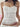WHITE LACE-TRIMMED CAMISOLE WITH ROSE ACCENTS VINTAGE SLIM FIT