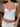 WHITE LINGERIE SET WITH ULTRA SHORT SHORTS FOR A FLIRTY LOOK