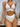 WHITE MESH LINGERIE SET SOLID COLOR KNIT FABRIC