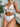 WHITE MESH LINGERIE SET SOLID COLOR KNIT FABRIC