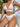 WHITE MESH LINGERIE SET SOLID COLOR KNIT FABRIC