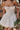 WHITE MINI DRESS WITH LACE TRIM COMFORTABLE CASUAL DRESS