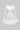 WHITE RIBBED KNIT MINI DRESS WITH RUFFLE TRIM AND BELL SLEEVES