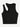 WHITE RIBBED KNIT TANK TOP REGULAR FIT ROUND NECK Y2K STYLE